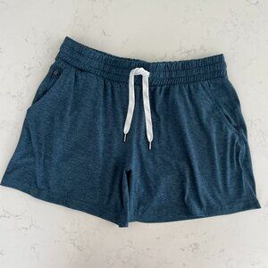 Pacific Trail Casual Elasticized Waist w Drawcord Poly Shorts Teal Blue Sz S